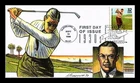 DR JIM STAMPS US COVER BOBBY JONES GOLF CHAMPION FDC WILDERMUTH HAND PAINTED