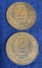 1960 And 1964 British Caribbean Territories Eastern Group 2 Cent Coins Bronze! — photo 2