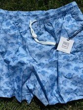 NWT. Fideli Madeira airstop blue Men's Mesh Lined Swim Trunks Size XXL