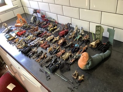 Star Wars 70er 80er 90er riesige Sammlung Figuren Waffen etc siehe alle Bilder