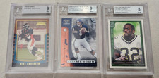 Beckett Graded Football Lot - Cade McNown 9, Mike Anderson 9, Anthony Thomas 8