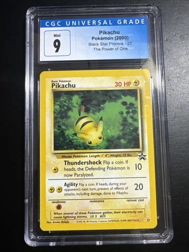 Pikachu 27 Pokemon WOTC Black Star Promo CGC 9