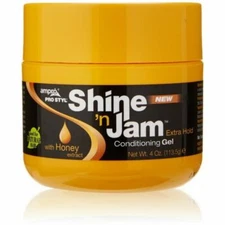 Ampro Shine 'n Jam Conditioning Gel, Extra Hold, 4 Ounce Hair Gel.( Pack 3) 