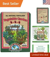 Down to Earth Organic Vegetable Fertilizer 4-4-4, 5 lb for Healthy Gardens