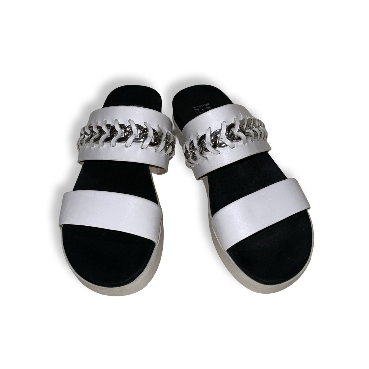 Karl Lagerfeld White Logo Slide Sandals Karl Lagerfeld White Cross Strap Sandals Size 37 EU main image 2