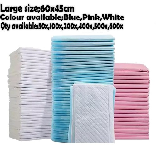 50X-600X 60x45CM LARGE PUPPY TRAINING PADS TOILET PEE WEE MATS PET DOG ABSORBENT - Picture 3 of 28