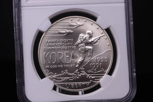 1991-D Korean War Commemorative. Silver $1. NGC MS-69 Store #03371