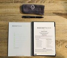 Rocketbook Smart Reusable Notebook with 1 Pilot Frixion Pen 1 Microfiber Cloth