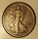 1935-US 50C Walking Liberty Silver Half Dollar Coin