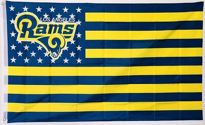 LA Los Angeles Rams Americana Logo Flag 3x5ft - With Grommets