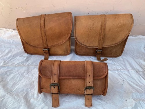 SACOCHES DE SELLE En Cuir Pour Moto Sacoche De Selle 2 Sacs Pour
