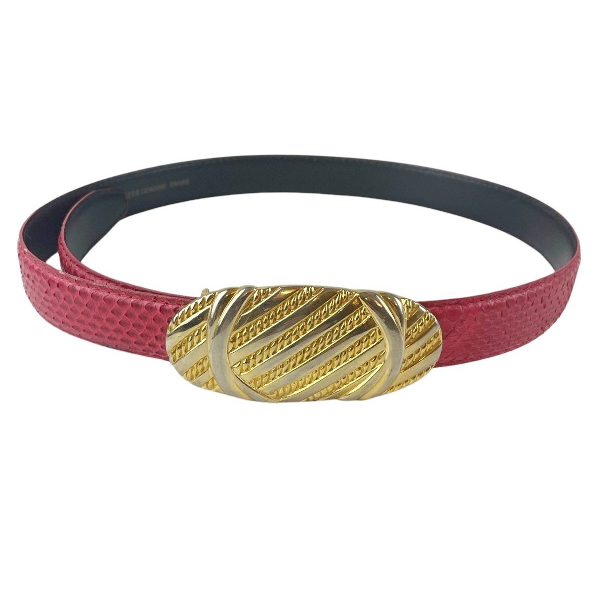 Vintage Belt. Genuine leather… Patent leather snakeskin pattern /fabulous buckle JNKET Fashion Men main image 4