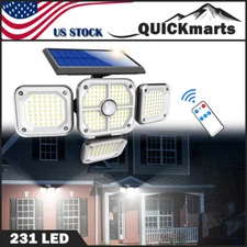 231 LED Solar Power Light PIR Motion Sensor Outdoor Security Garden Waterproof