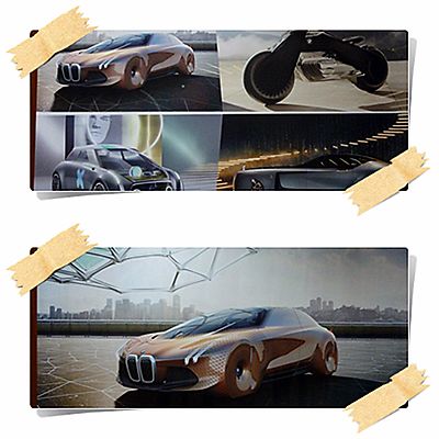2 Stück Poster BMW ''NEXT 100 YEARS'' Rolls-Royce Mini BMW Motorrad BMW Vision