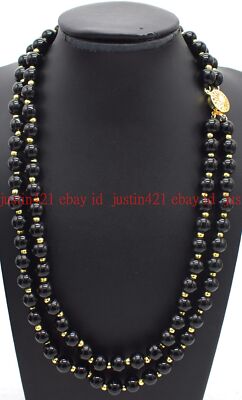 2 Rows 6/8/10/12mm Round Multicolor Jade Natural Gemstone Beads Necklace 18-19''