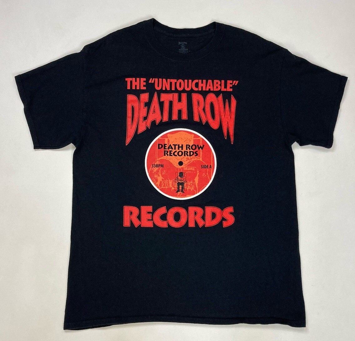 FILA Death Row Records The Untouchable Graphic T Shirt Uomo Grande Nero Logo Rosso Musica