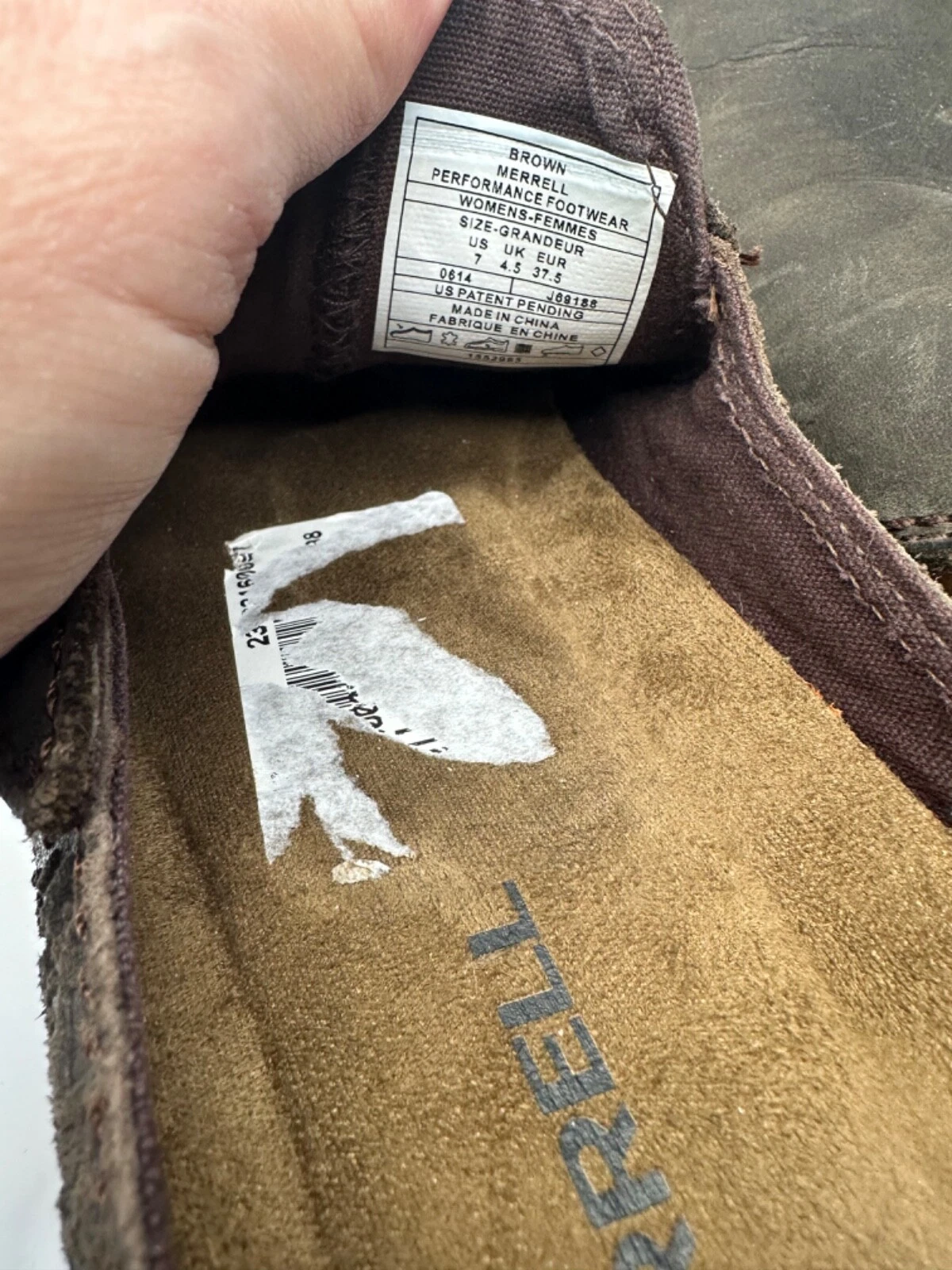 merrell performance leather slip on select grip sole shoes