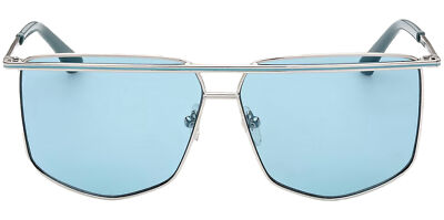 Guess STYLE GU7851 Silver and Blue lens Sunglasses NEW Guess GU7851 10V Blue Silver Metal Sunglasses Frame 63-11  main image 2