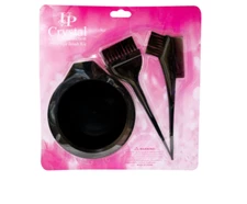 UP Crystal Collection Dye Brush Kit (3 Pcs). Mixing Bowl, Coloring Brushes. Hair
