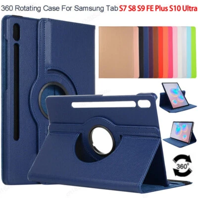 MARKENLOS Custodia flip in pelle 360 gradi per Samsung Galaxy Tab S7 S8 S9 FE Plus S10 Ultra
