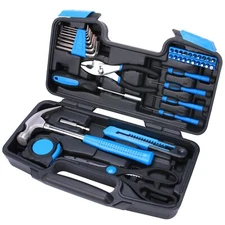 40-Piece All Purpose Household Tool Kit – Includes All Essential Tools for Ho...