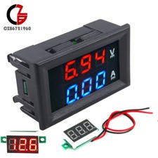 Mini DC 100V 10A LED Amp Dual Digital Ammeter Voltmeter  Red LED Voltage Meter