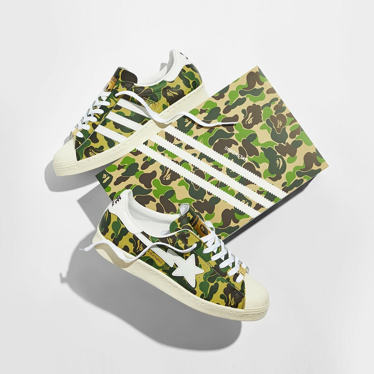 Respecto a gemelo estoy de acuerdo Adidas BAPE x Superstar 80s &#039;ABC Camo&#039; GreenCamo/Cream GZ8981  Fashion Shoe | eBay