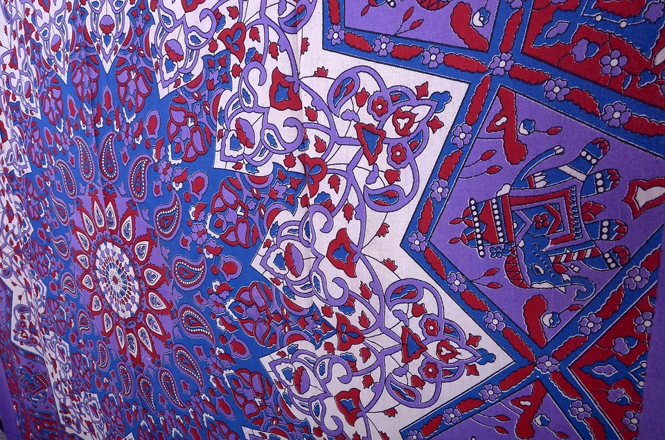 Colcha bohemia tapiz mandala estrella hippie colgante de pared indio decoración étnica Foto 3 de 4