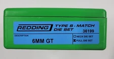 36199 REDDING TYPE-S MATCH BUSHING FULL DIE SET - 6MM GT - BRAND NEW