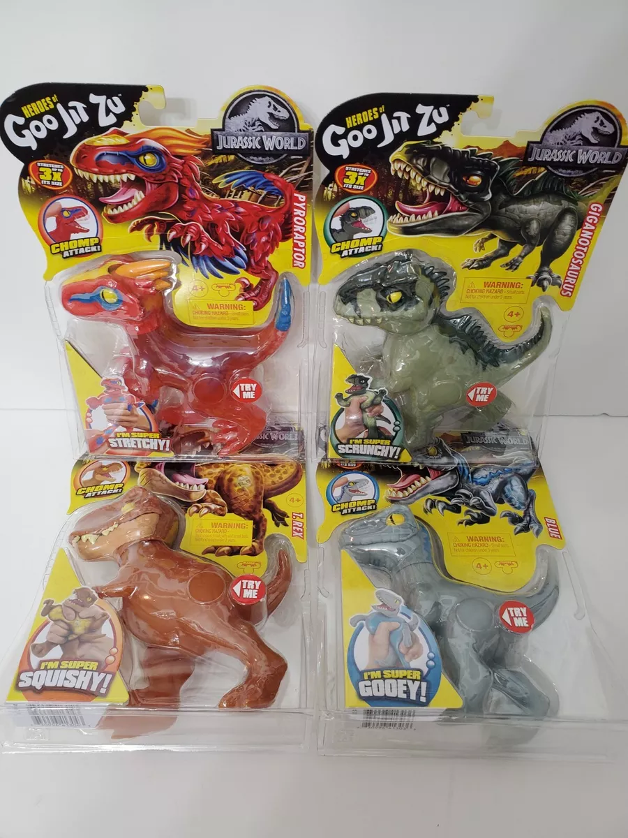 Heroes of Goo Jit Zu Jurassic World Hero Pack, Indominus Rex, More than 4  long - Stretchy, Squishy Dinosaur Figure, Ages 4+ 