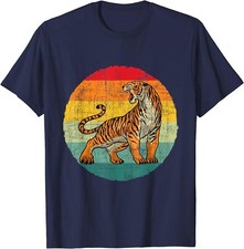 Retro Vintage Tiger Zoologist Zoo Safari Lover Gift Unisex T-Shirt