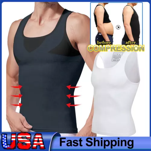 Fajas Colombianas para Hombres Men BODY SHAPER ABDOMEN CONTROL TANK Slim Girdles - Picture 1 of 42