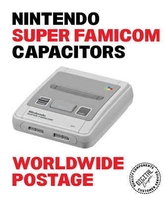 RUBYCON, NICHICON, PANASONIC ETC. Nintendo Super Famicom Capacitors / 10 x Cap Kit / Repair Kit / SNS-CPU-GPM/RGB