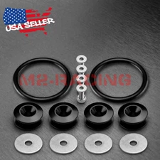 Black JDM Quick Release Fasteners For Car Bumpers Trunk Fender Hatch Lids Kit