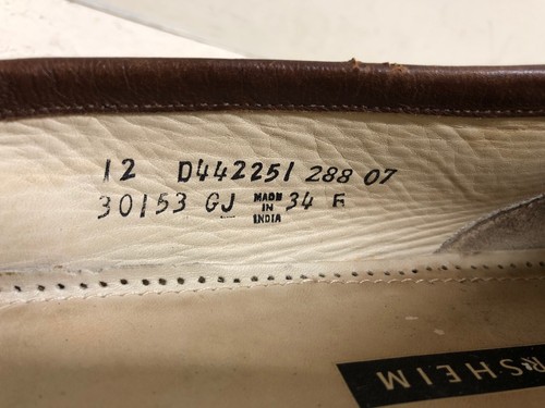 Florsheim Men Brown Leather Tassel Weaved Loafers Model 30153 size US 12 - Picture 11 of 12