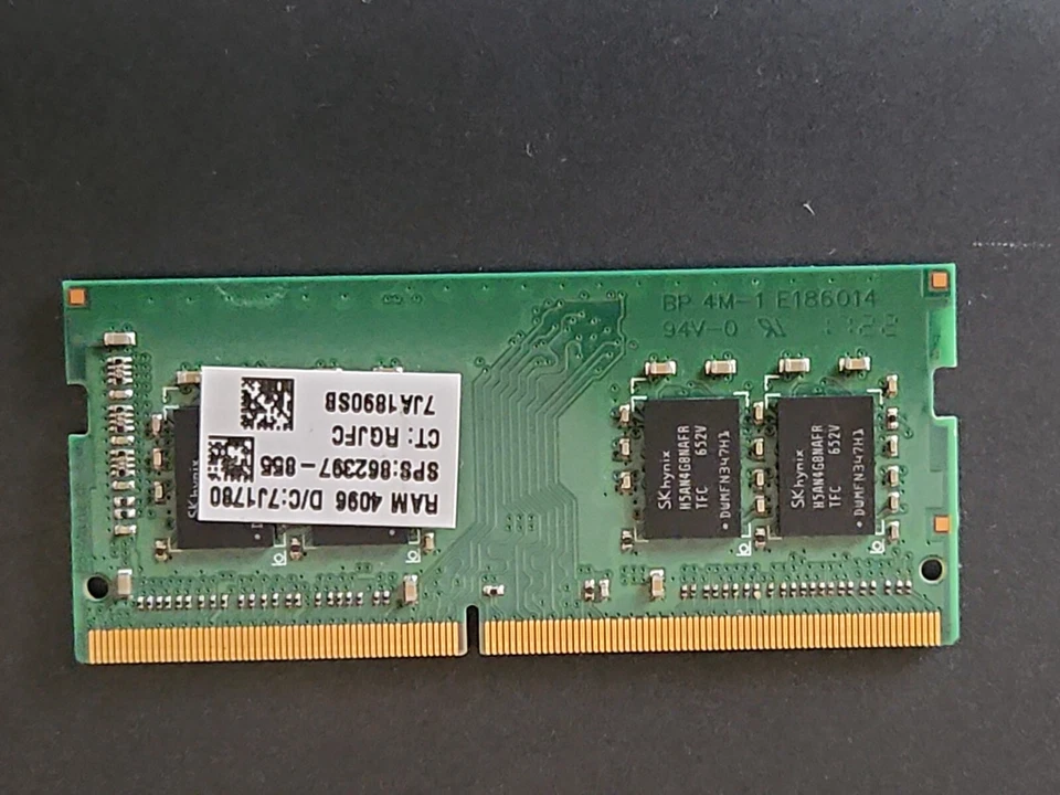 HP 15-BS070WM 4GB 1Rx8 Laptop Memory RAM PC4-2400T AO1P24HC4R1-BQZS 862397-855 - Image 2 of 2