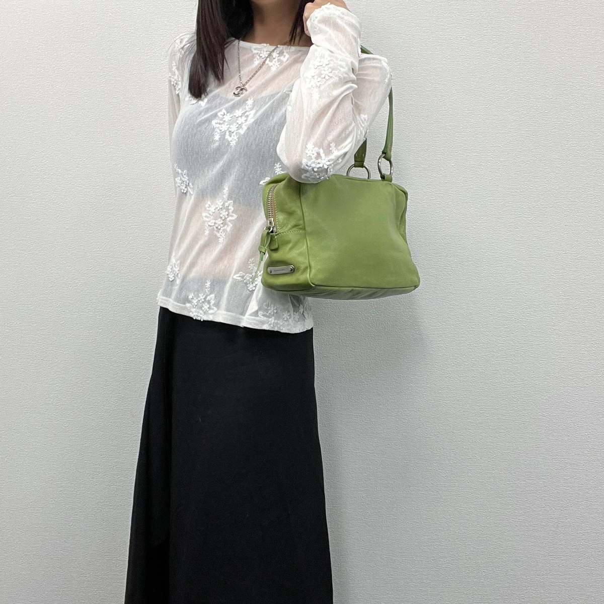 Green Leather Exterior Miu Miu Bags & Handbags for Women for sale