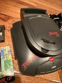 Atari Jaguar CD Console + Jaguar Console & Controller + 2 Games Tested Working!!