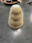 Vintage PYREX Forest Fancies Mushroom Mixing Bowls 401 402 403 Set Of 3