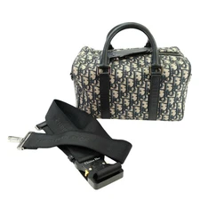 Christian Dior 2Way Handbag Shoulder Bag DIOR LINGOT 26 Trotter metal fittings