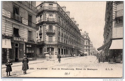 44 NANTES - rue de strasbourg, hotel de bretagne