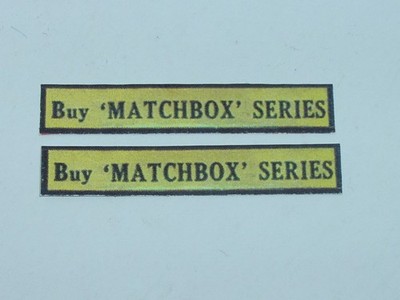 'Buy MATCHBOX Series' labels resto set of 2 for Matchbox Lesney 5a/b London Bus