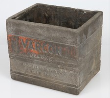 Vintage VARCON 45 Plate Wet Cell Battery Jar Case Automotive Industrial
