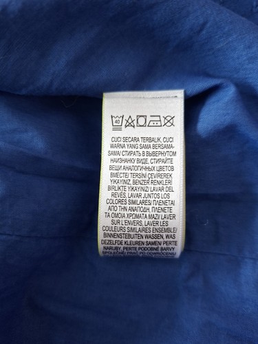 New M&S Per Una Royal Blue/White Linen Mix Pretty Sleeveless V-neck Dress Size14 - Picture 15 of 15