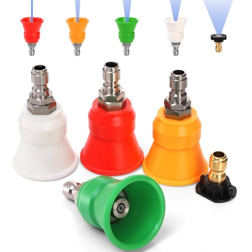 5 Pcs Pressure Washer Nozzle Guards, Power Washer Nozzle Tips with Rubber Pro...