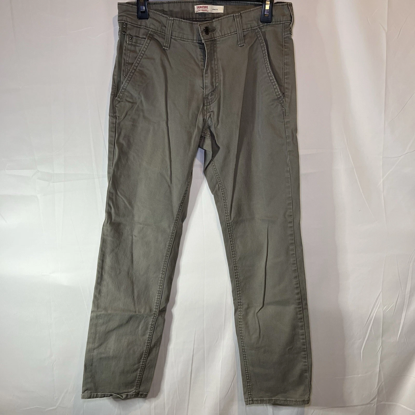 Levis Pants Men’s 30x32 Beige Brown Athletic Signature Mid Rise Zipper Pocket