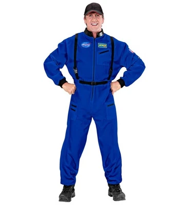 WIDMANN Kostüm Astronaut Overall blau Herren Fasching Karneval Herrenkostüm