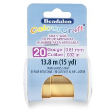 ColourCraft Wire 20 Gauge Brass Light Color 15 YD Spool Jewelry Craft Tool
