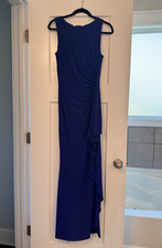 Size 6 - Vince Camuto Women's Sleeveless Formal Maxi Dress Ruffle - Royal Blue