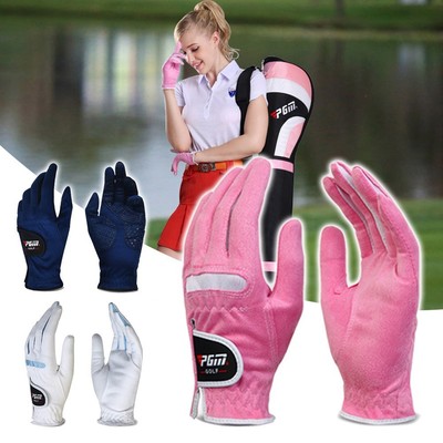 Leicht verstellbare Damen Golfhandschuhe aus hochwertigem Mikrofasertuch